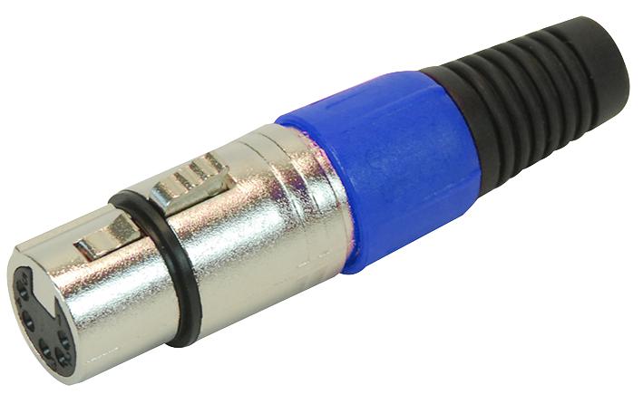 PSG01336 SOCKET, XLR, FREE, BLUE, 5POLE PRO SIGNAL