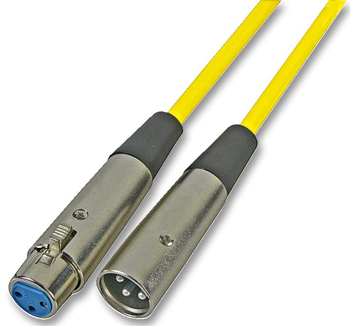 AV21110 XLR PATCH LEAD, 1M, YELLOW SOUNDLAB