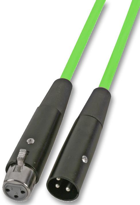 AV21123 XLR LEAD, 6M, FLUORO GREEN SOUNDLAB