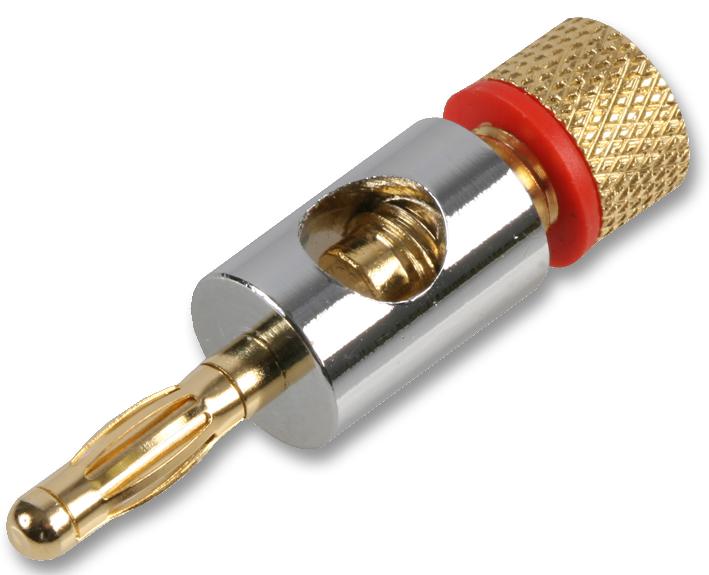 PSG03599 4MM BANANA PLUG, PALE CHROME PLATED PRO SIGNAL