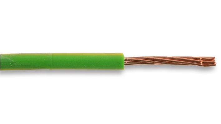 6491X-2.50MMG/Y100M WIRE, 6491X, GRN/YEL, 2.5MM, 100M PRO POWER