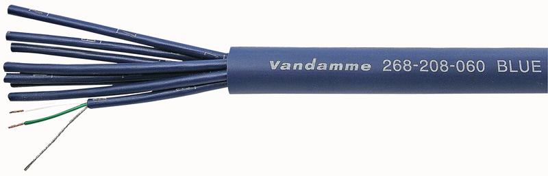 268-208-060 CABLE, AUDIO, BLUE SERIES, 8 PAIR, PER M VAN DAMME