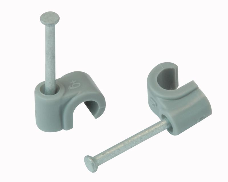 ZZV42431 CABLE CLIP ROUND GREY 6.00MM 100/BOX UNIFIX