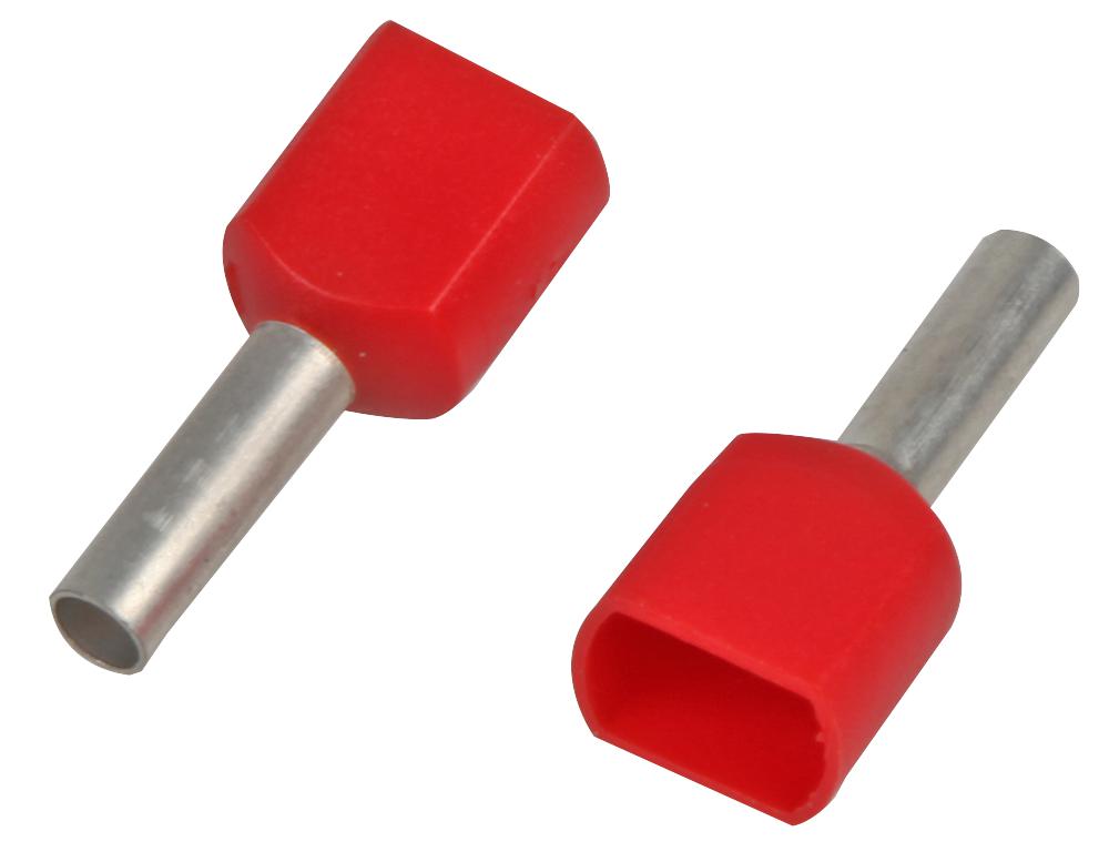 DICE2010 FRENCH TWIN FERRULE RED 1.00MM, PK100 PRO POWER