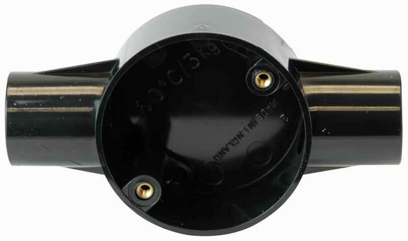 CJB25/2B. 25MM TWO WAY THROUGH BOX BLACK PRO POWER