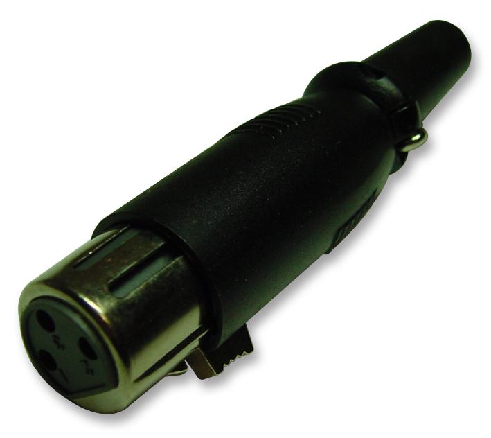 PSG01814 XLR SOCKET, BLACK PRO SIGNAL