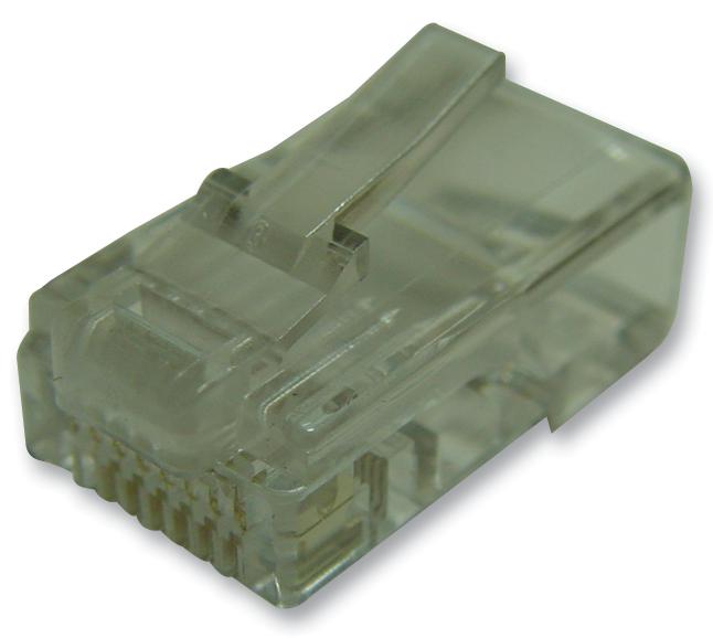 8P8C-R-RO RJ45 PLUG - ROUND ENTRY, PK10 GTK