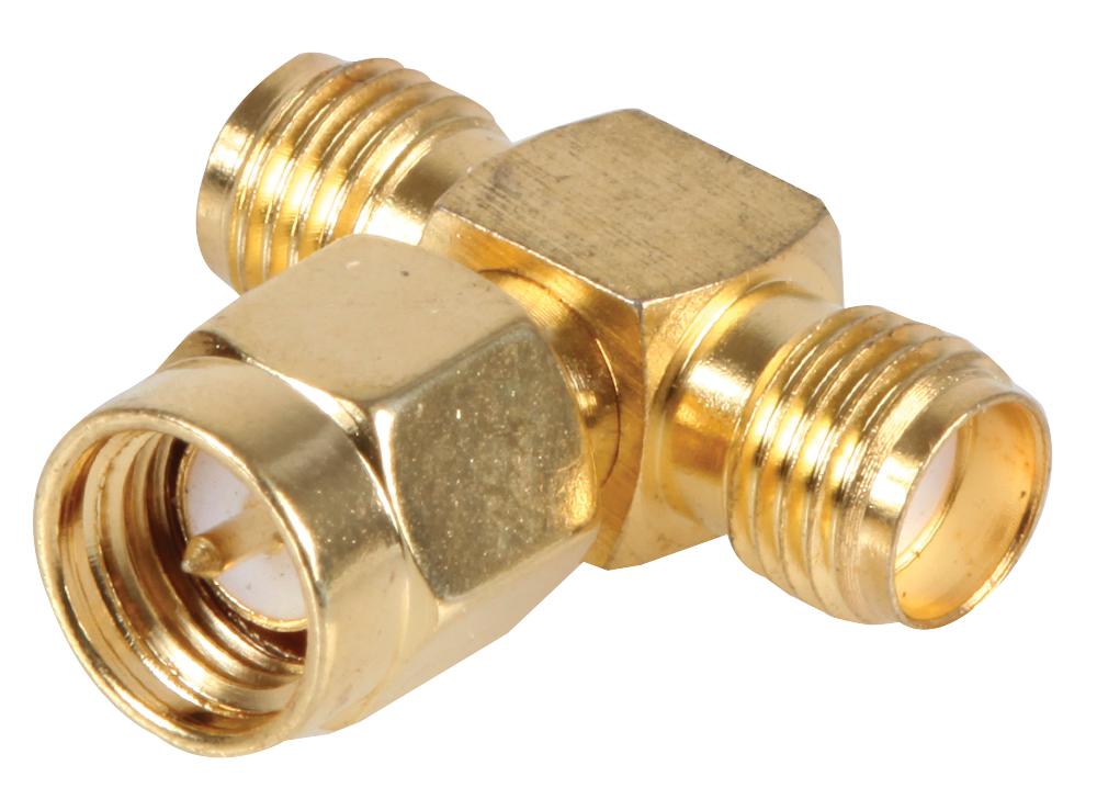 ADP-SMAM-2SMAF TEE ADAPTOR SMA MALE TO 2X SMA FEMALE RF SOLUTIONS