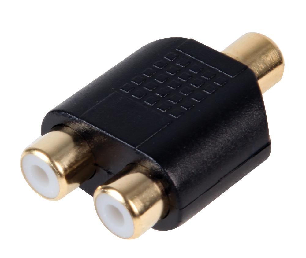 PSG08579 PHONO ADAPTOR,1X SKT TO 2X SKT GOLD PRO SIGNAL