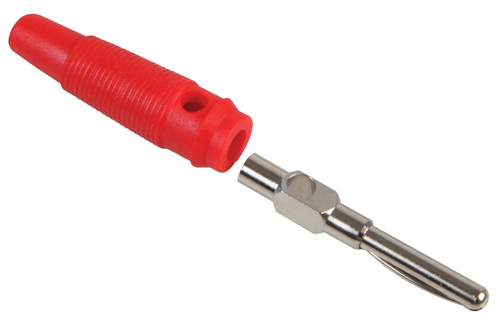 25.412.1 PLUG, 4MM, RED MULTICOMP