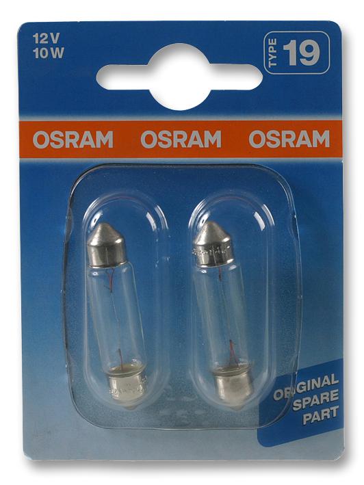 A265BL LAMP, C10W 265 12V 10W SV8.5-9 2PK OSRAM