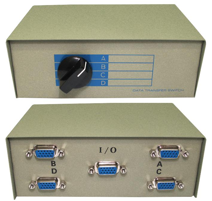 SB474 DATA SWITCH, HD, DB15, 4WAY PRO SIGNAL
