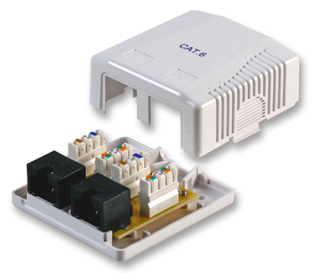 PSG08001 SOCKET, SURFACE, RJ45 CAT6, DOUBLE PRO SIGNAL