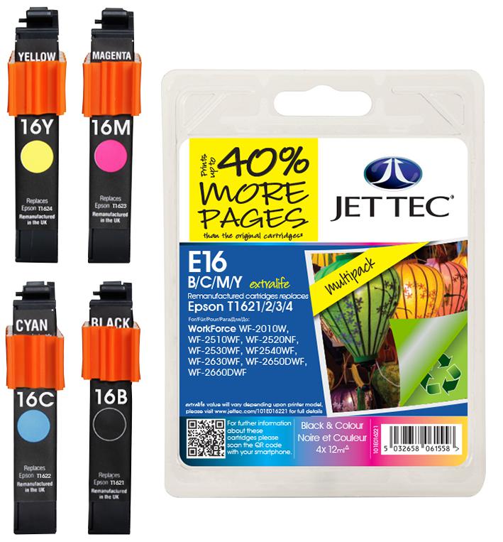 101E016221 INK CART, REMAN, T1626 4 COL MULTIPACK JET TEC