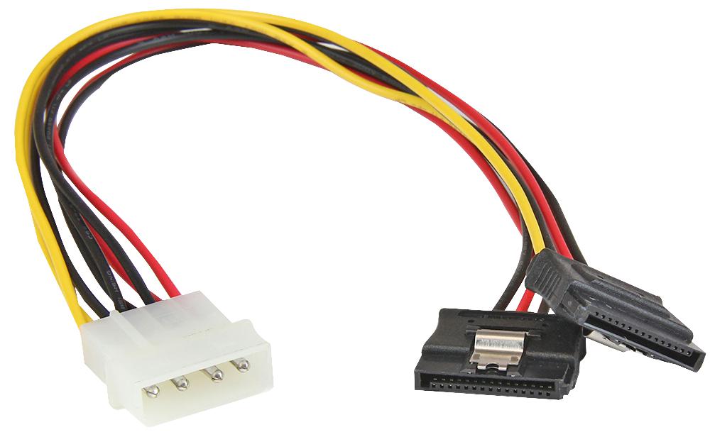 PYO2LP4LSATA 4 PIN MOLEX-2X LATCHING SATA POWER CABLE STARTECH