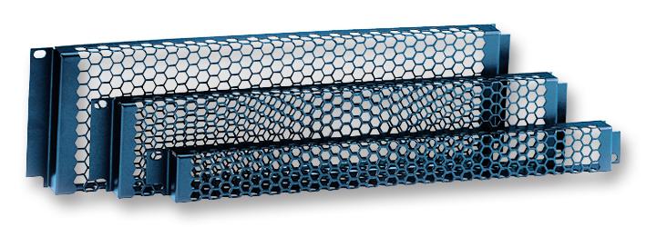 87446 RACK PANEL,  STEEL MESH, 2U ADAM HALL HARDWARE