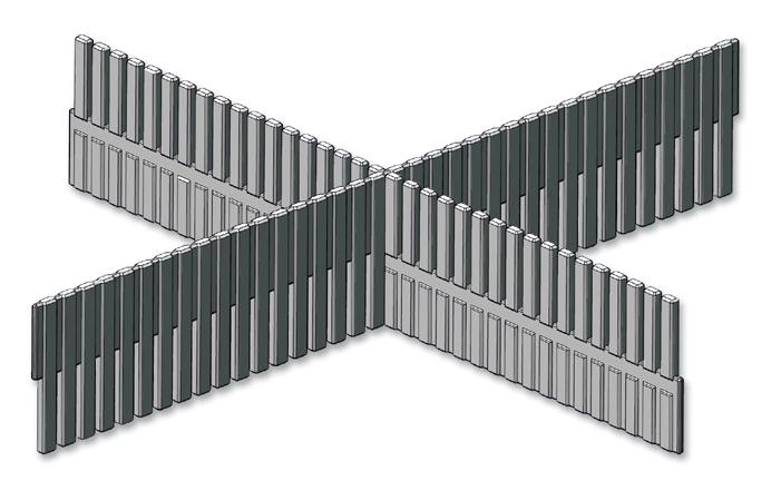 87402P2 RACK DRAWER DIVIDER, 2U, LENGTH ADAM HALL HARDWARE