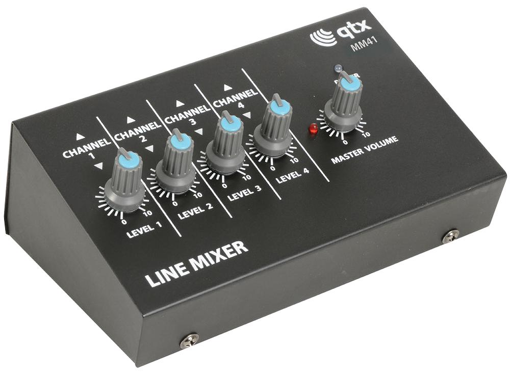 MM41 4 CHANNEL MINI MIC MIXER QTX