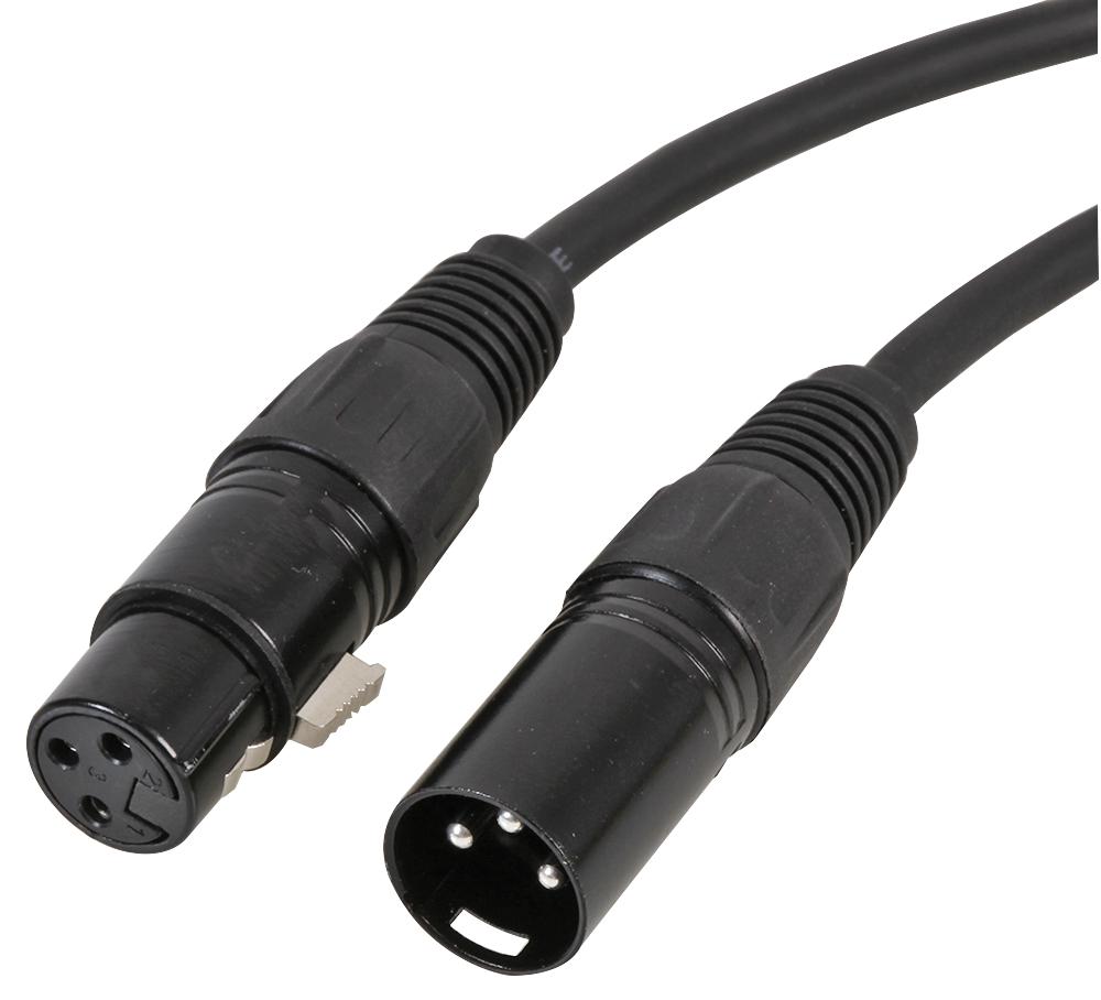 PLS00589 MIC / PATCH LEAD, 3P XLR BLACK, 3M PULSE