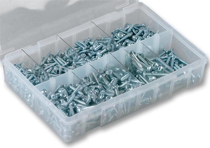 PPST-SP POZI PAN SELF TAPPING SCREW KIT, 650PCS DURATOOL