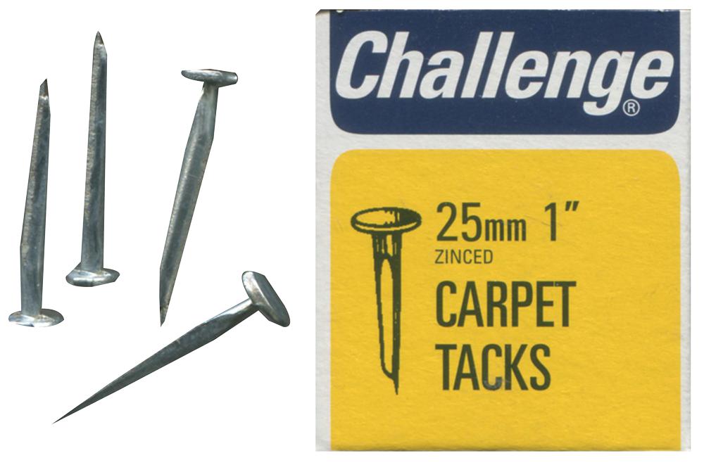 11404 CARPET TACKS  ZINC PLATED, 25MM (40G) CHALLENGE