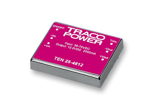 TEN 25-4812 CONVERTER, DC/DC, 25W, 12V TRACO POWER