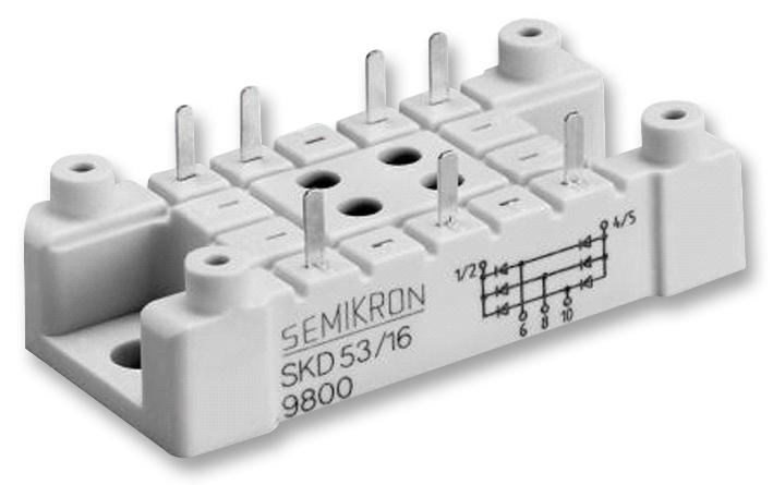 SKD53/16 BRIDGE RECTIFIER, 53A, 1600V SEMIKRON