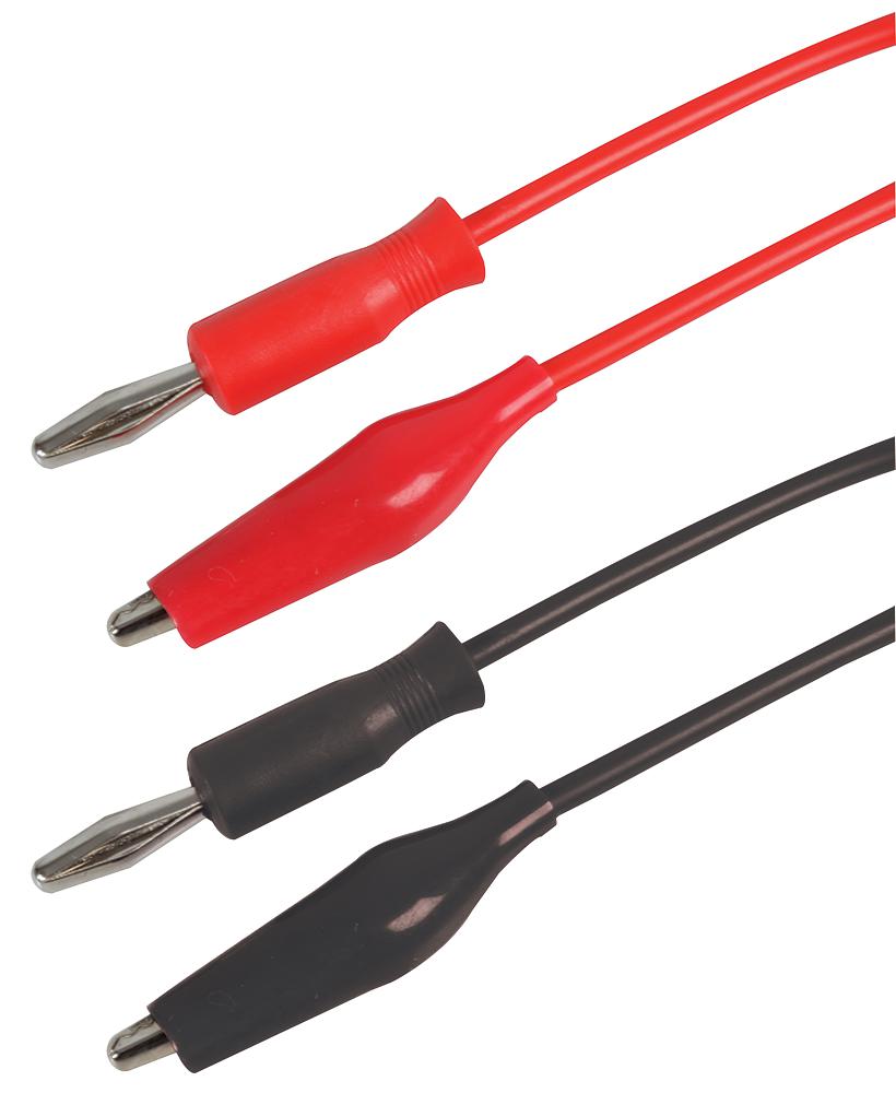 TEN01014 TEST LEAD SET, 4MM PLUG-CROC CLIP TENMA