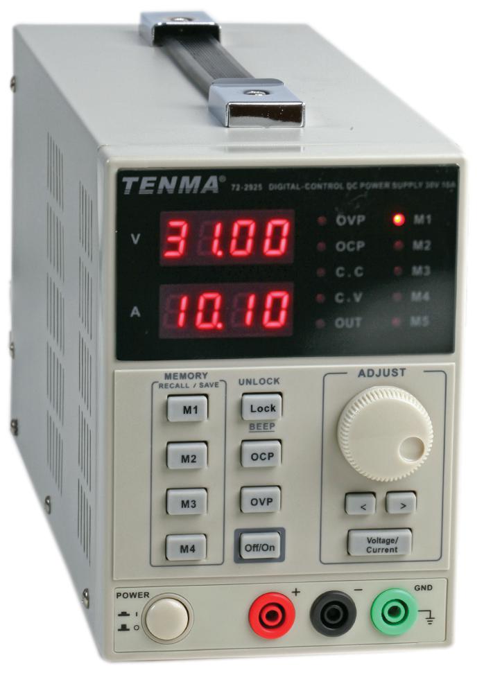 72-2925 DC POWER SUPPLY, 1-CH, 30V, 10A, PROG TENMA