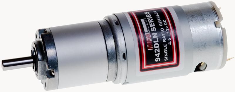 942D271LN GEARED MOTOR, 37MM, 6MM, 4.5-15VDC, 27:1 MFA