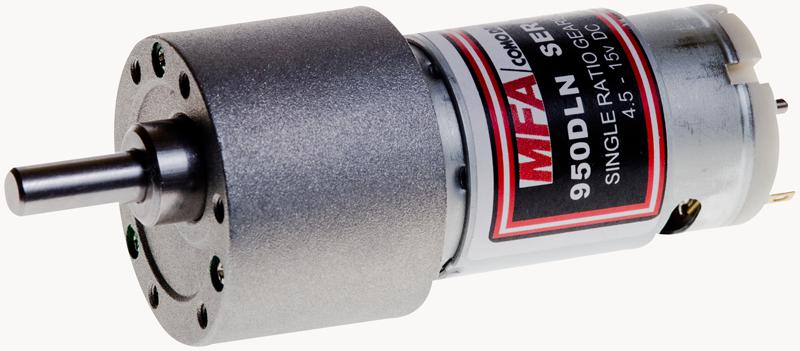 950D111LN GEARED MOTOR, 35MM, 6MM, 4.5-15VDC, 11:1 MFA