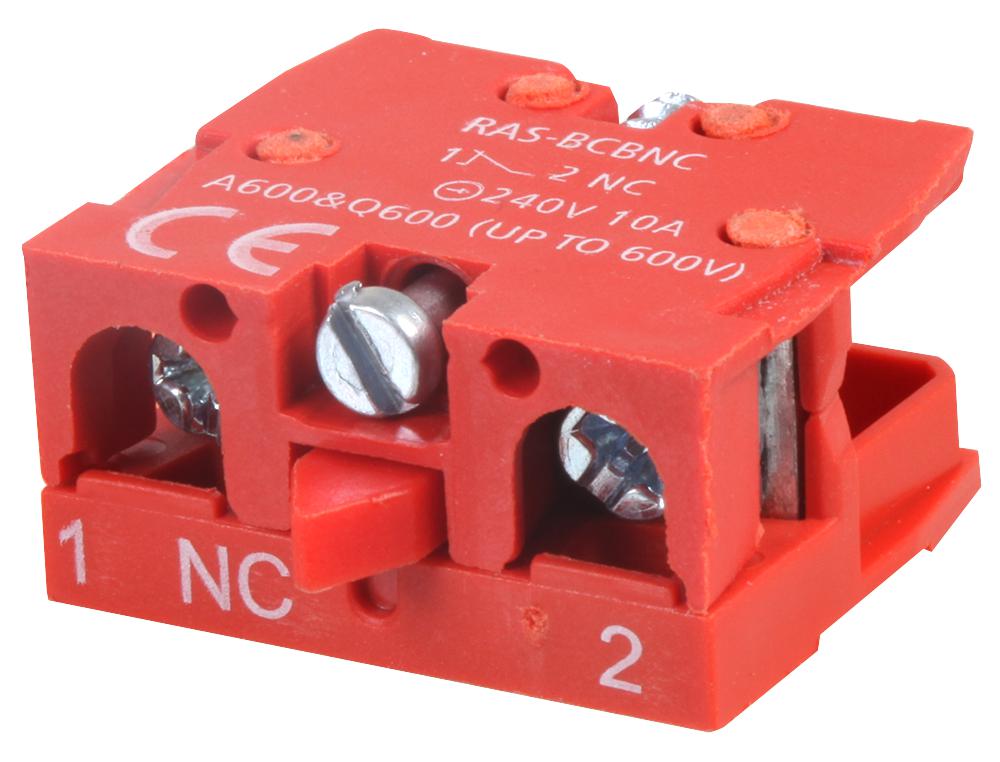 RAS-BCBNC CONTACT BLOCK, NC, BACK MOUNTING EUROPA