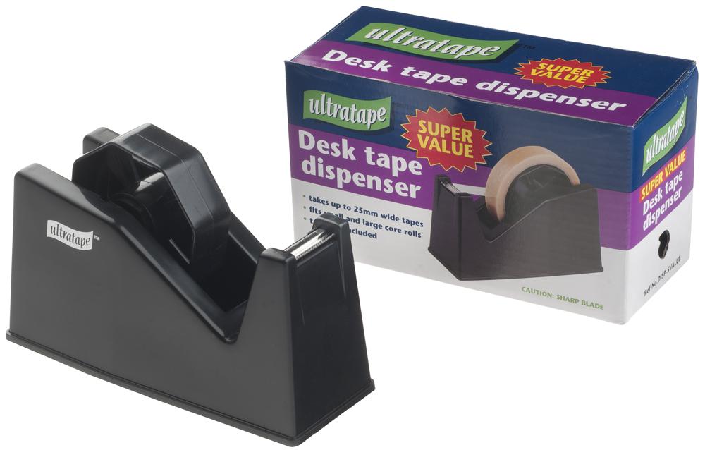 DISP-SVALUE-BLK DISPENSER 25MM BLACK DESK ULTRATAPE