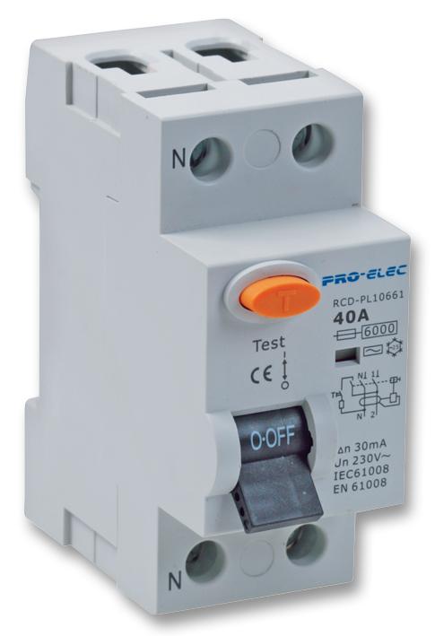 AUR1-40A RCD DOUBLE POLE 40A PRO ELEC