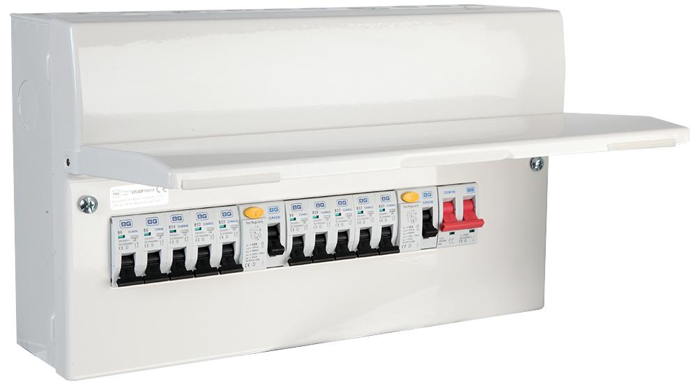 CFUDP16610-01 CONSUMER UNIT 10 WAY + 2 X RCD 10X MCB BG ELECTRICAL