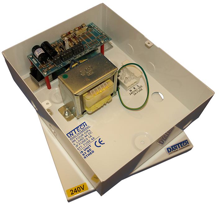 DA396 POWER SUPPLY, 12V DC, 4X 1A DANTECH