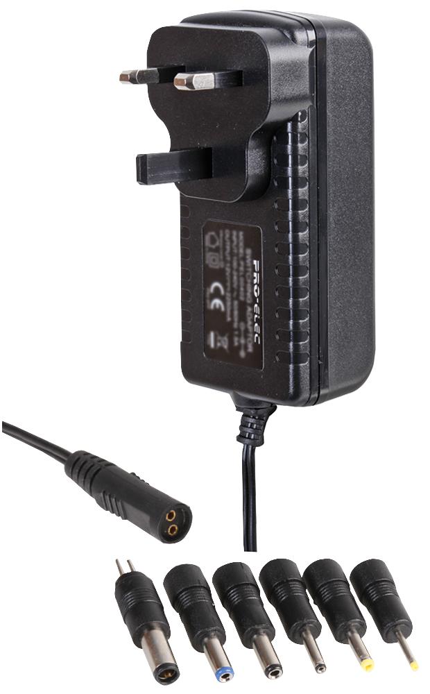 PEL00402 UNIVERSAL AC-DC POWER SUPPLY 2.25A 12V PRO ELEC