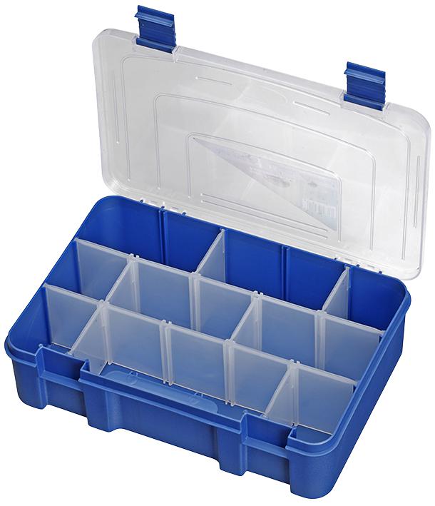197.303 STORAGE BOX, 1-9 ADJ COMPART, CLEAR/BLUE MULTICOMP PRO