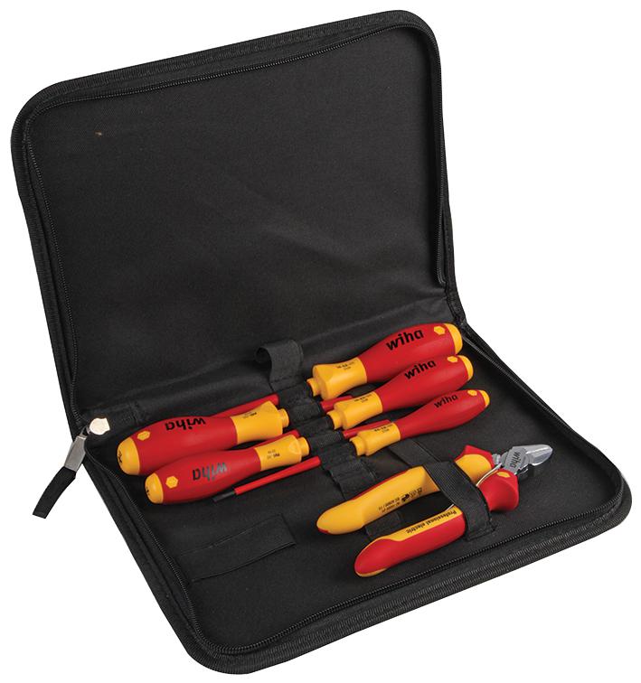 33969 ELECTRICIAN TOOL SET, 6PC/ BAG WIHA