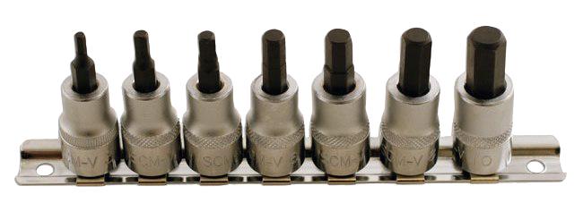 1791 HEX BIT SET MM 3/8 IND 7PC LASER