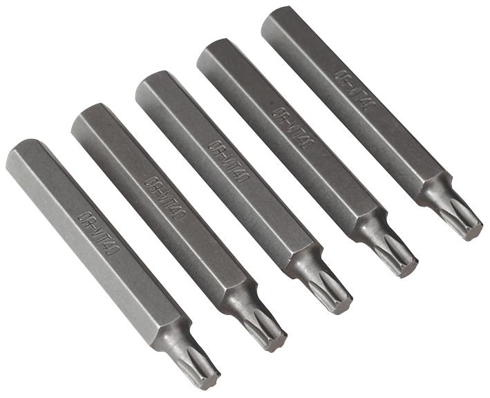 TX40L5 STAR BITS, T40, LONG, 5 PACK SEALEY