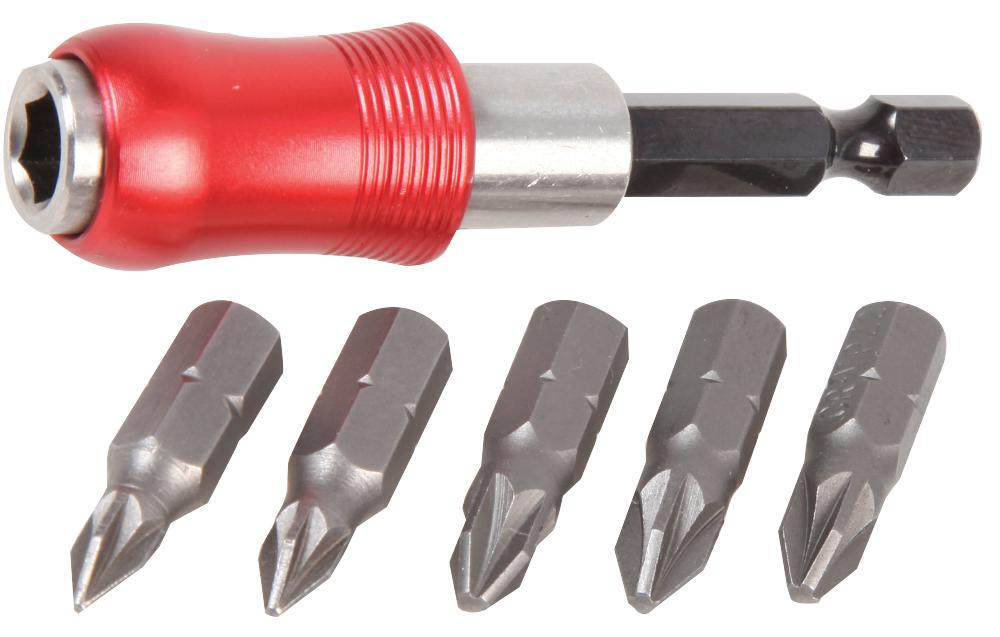 D03245 QUICK RELEASE CHUCK & BITS - 6PC DURATOOL