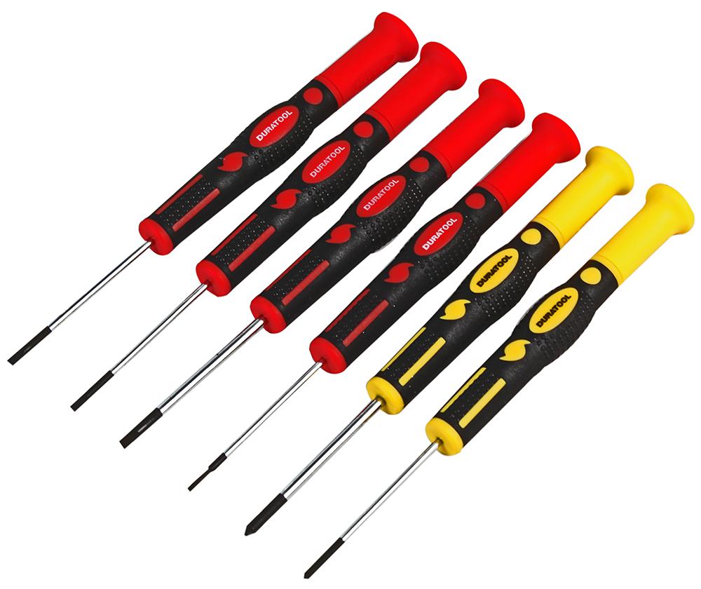 D03446 PRECISION SCREWDRIVER SET, 6 PIECE DURATOOL