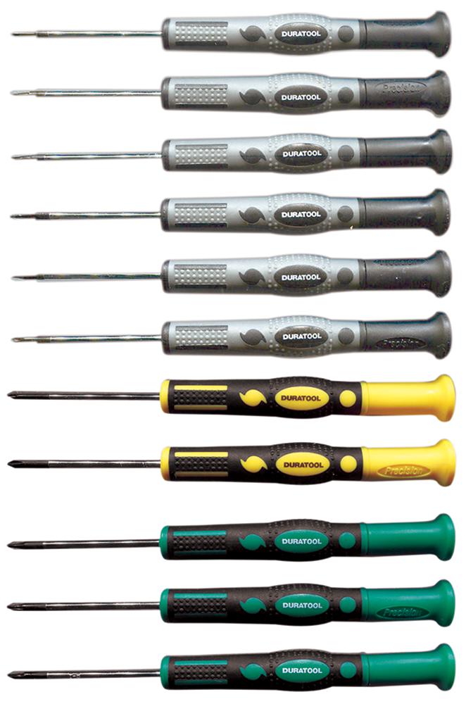 D03447 PRECISION SCREWDRIVER SET, 11 PIECE DURATOOL