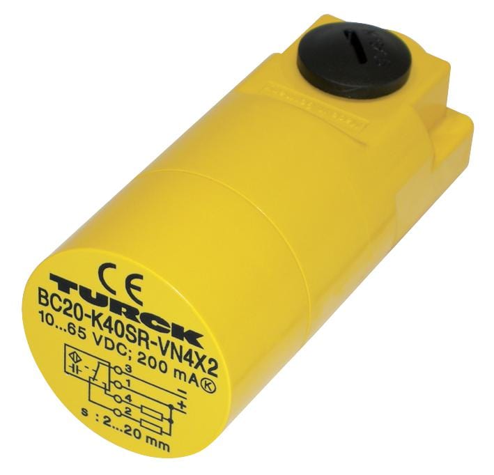 TURCK Capacitive BC20-K40SR-VP4X2 SENSOR, 20MM, PNP, TERMINALS TURCK 1908324 BC20-K40SR-VP4X2