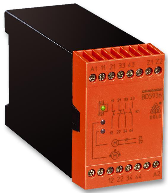DOLD Safety BD 5936.17 AC 50/60HZ 230V RELAY, SAFETY, DPST-NO, NC, 230VAC, 5A DOLD 9514384 BD 5936.17 AC 50/60HZ 230V