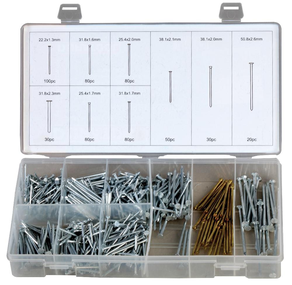 DURATOOL Hardware & Fasteners Assortments D02258 NAIL SET, 550PCS DURATOOL 2444408 D02258