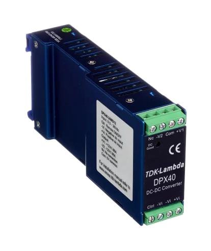 TDK-LAMBDA Modules / DIN Rail / Front End DPX-40-48WD12 DC-DC CONVERTER, 12V, 1.667A TDK-LAMBDA 3262076 DPX-40-48WD12