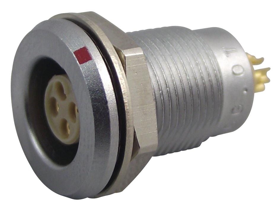 LEMO Industrial Circular EGG.0T.304.CLL CIRCULAR CONNECTOR, RCPT, 4POS, PANEL LEMO 2442848 EGG.0T.304.CLL