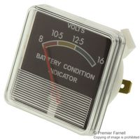 F3PAM-12V - Analogue Panel Meter, 8% Accuracy, Polarized Moving Iron, Battery Condition Indicator - HOBUT